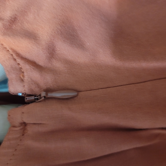 Sundance Orange Sleeveless Halter Tank Dress V-neck Sleeveless - Picture 3 of 4